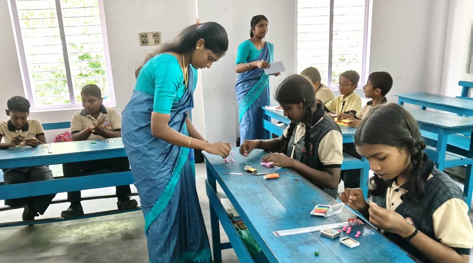 Students taking part in classroom activities