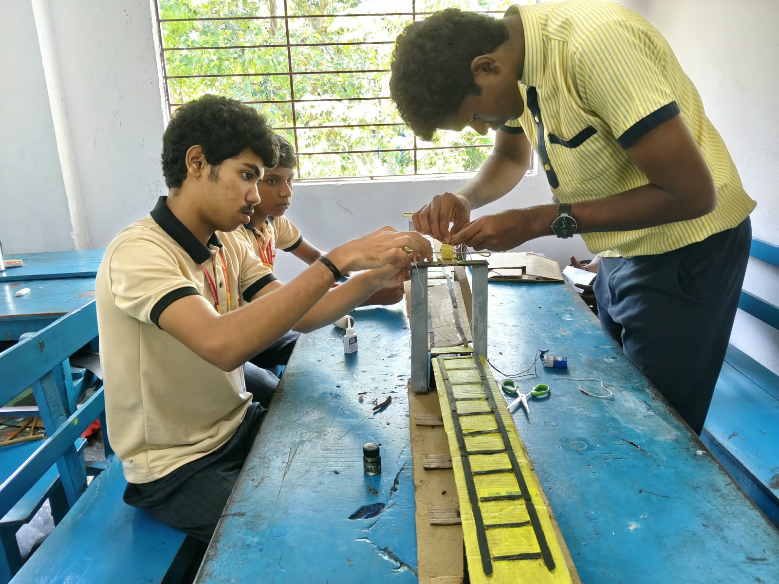 Students taking part in a Science Club activity